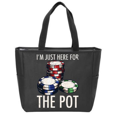 Poker Texas Hold'em Gambling Pot Cards Player Gift Zip Tote Bag