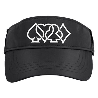 Poker Texas HoldEm Card Suits Gambling Casino Gambler Adult Drive Performance Visor