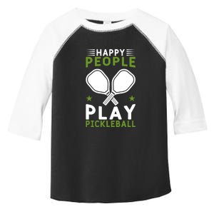 Pickleball Team Happy People Play Pickleball Paddles Sport Gift Toddler Fine Jersey T-Shirt