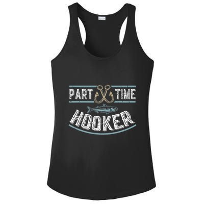 Part Time Hooker Fishing Ladies PosiCharge Competitor Racerback Tank