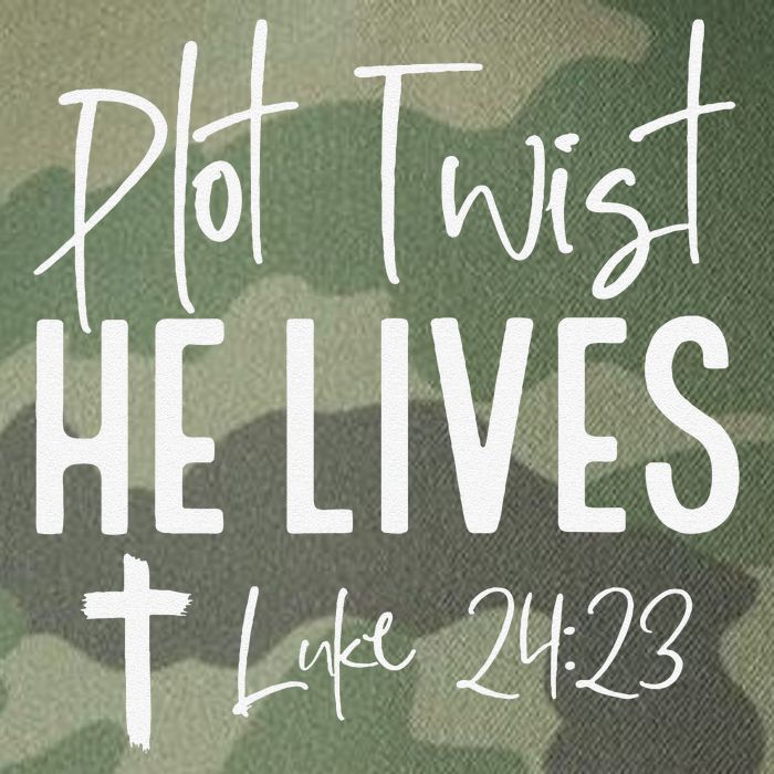 Plot Twist He Lives 2423 Jesus Easter Christian Apparel Legacy Tie Dye Trucker Hat