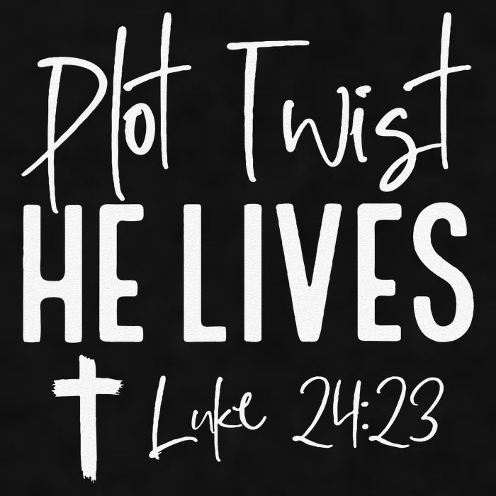 Plot Twist He Lives 2423 Jesus Easter Christian Apparel Ladies PosiCharge Tri-Blend Wicking Tank