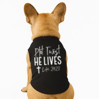 Plot Twist He Lives 2423 Jesus Easter Christian Apparel Doggie Tank