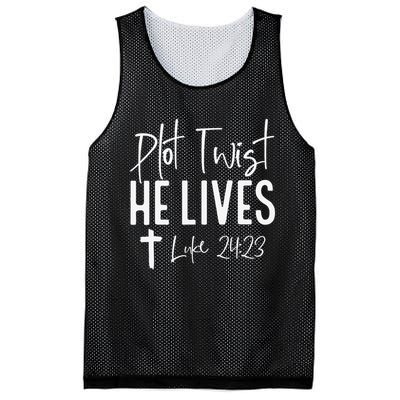 Plot Twist He Lives 2423 Jesus Easter Christian Apparel Mesh Reversible Basketball Jersey Tank