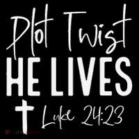 Plot Twist He Lives 2423 Jesus Easter Christian Apparel Youth Performance Sprint T-Shirt