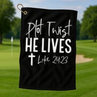 Plot Twist He Lives 2423 Jesus Easter Christian Apparel Golf Towel