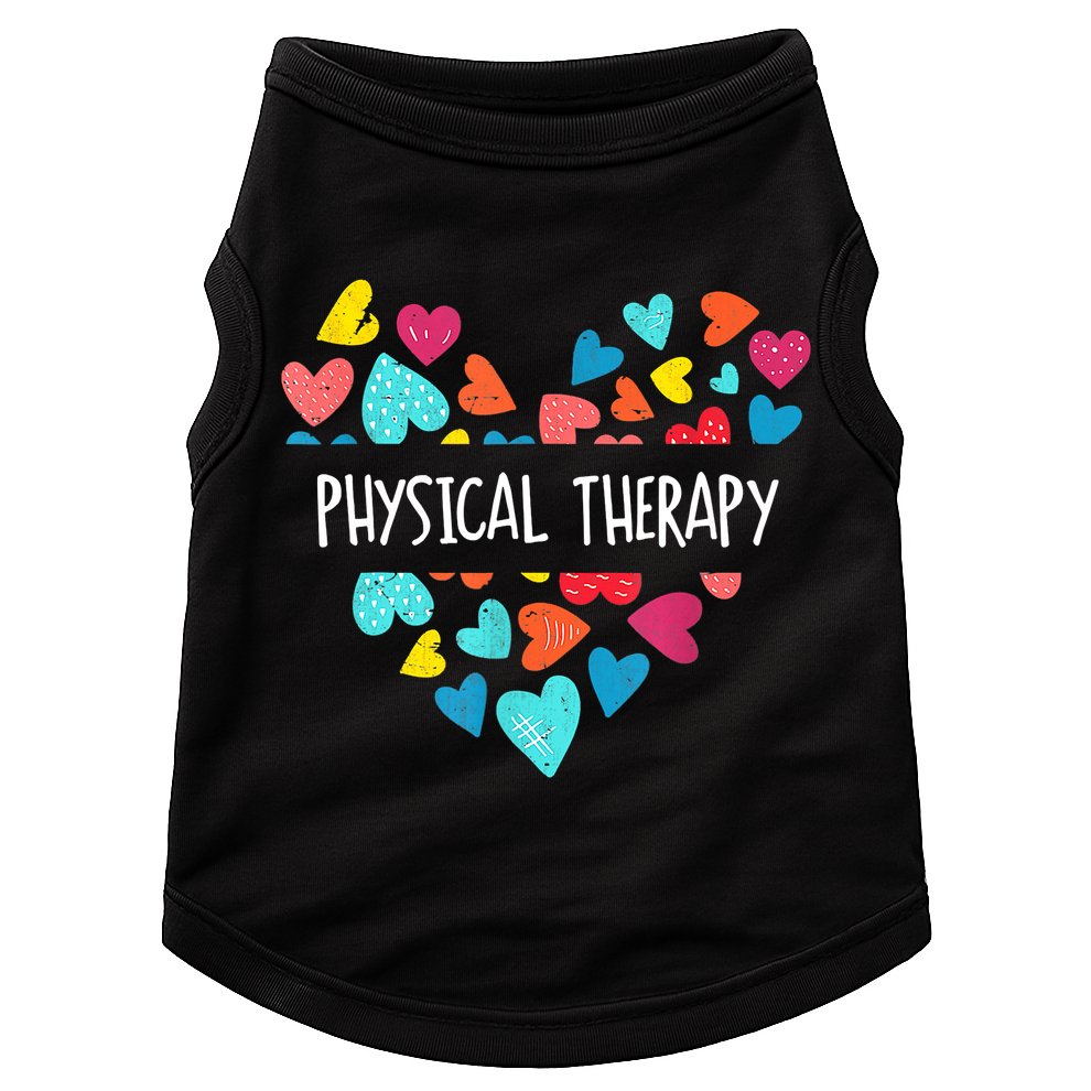 Physical Therapy Heart Love PT Doctor Therapist Nursing Doggie Tank