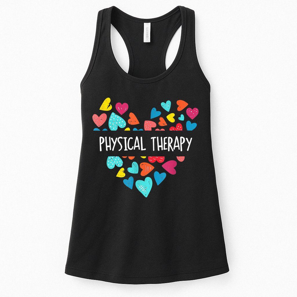 Physical Therapy Heart Love PT Doctor Therapist Nursing Womens Tank Top