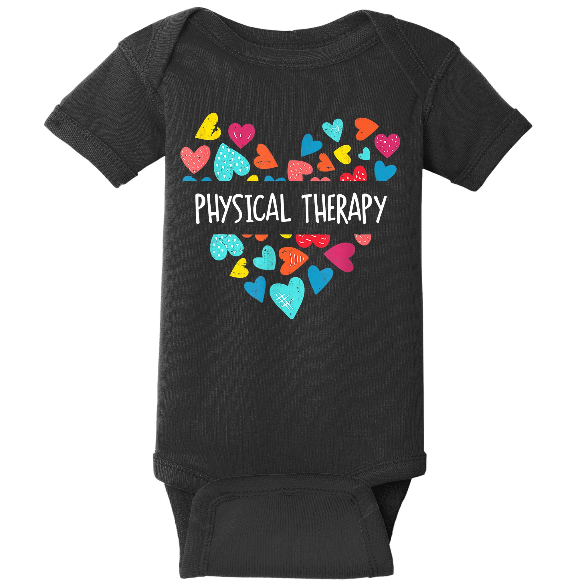 Physical Therapy Heart Love PT Doctor Therapist Nursing Baby Bodysuit