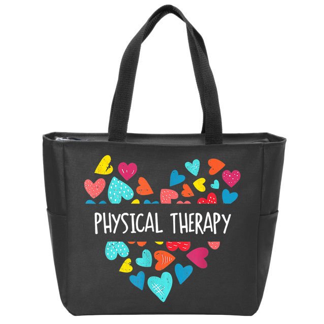 Physical Therapy Heart Love PT Doctor Therapist Nursing Zip Tote Bag