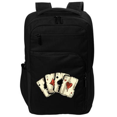Poker Texas HoldEm Gambling Casino 4 Aces Poker Impact Tech Backpack