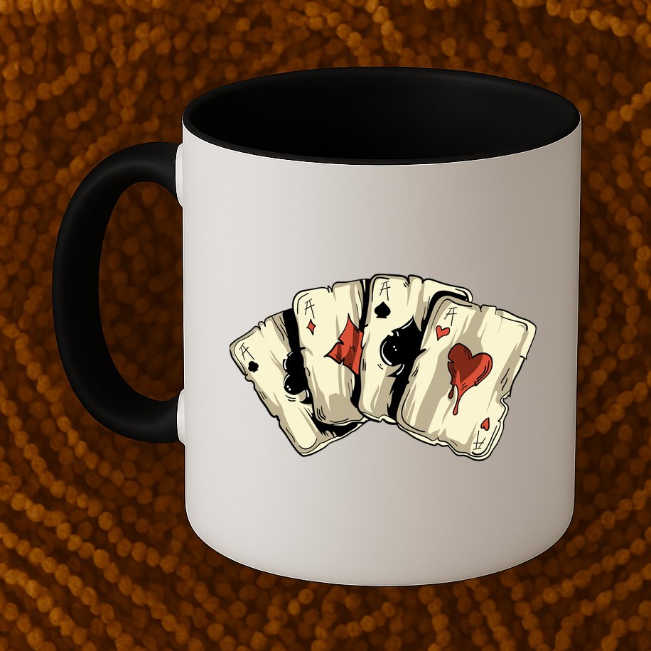 Poker Texas HoldEm Gambling Casino 4 Aces Poker Mug
