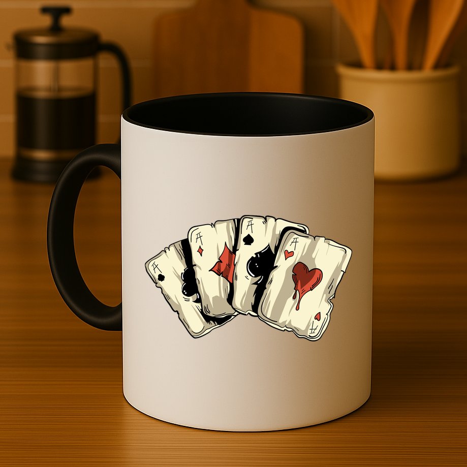 Poker Texas HoldEm Gambling Casino 4 Aces Poker Mug