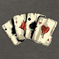 Poker Texas HoldEm Gambling Casino 4 Aces Poker Cotton Canvas Backpack