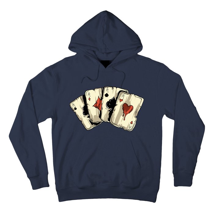 Poker Texas HoldEm Gambling Casino 4 Aces Poker Hoodie