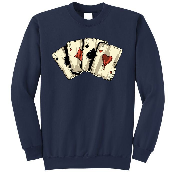 Poker Texas HoldEm Gambling Casino 4 Aces Poker Sweatshirt