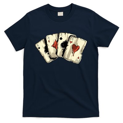 Poker Texas HoldEm Gambling Casino 4 Aces Poker T-Shirt