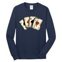 Poker Texas HoldEm Gambling Casino 4 Aces Poker Tall Long Sleeve T-Shirt