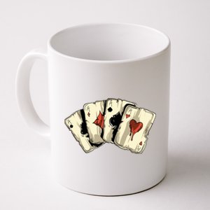 Poker Texas HoldEm Gambling Casino 4 Aces Poker Coffee Mug