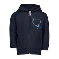 Physical Therapy Heart Physiotherapy PT Rehab Therapist Gift Toddler Zip Fleece Hoodie