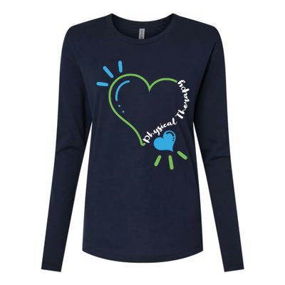 Physical Therapy Heart Physiotherapy PT Rehab Therapist Gift Womens Cotton Relaxed Long Sleeve T-Shirt