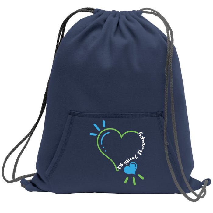 Physical Therapy Heart Physiotherapy PT Rehab Therapist Gift Sweatshirt Cinch Pack Bag