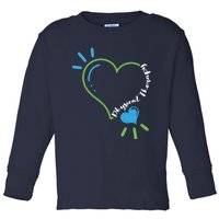 Physical Therapy Heart Physiotherapy PT Rehab Therapist Gift Toddler Long Sleeve Shirt