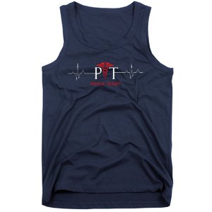 Physical Therapy Heartbeat Shirts Gift For Physical Therapist Tank Top