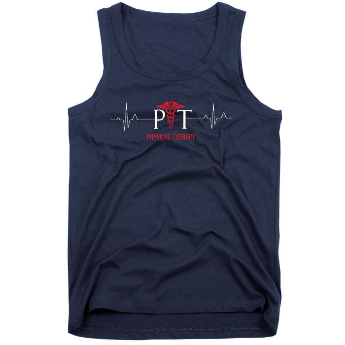 Physical Therapy Heartbeat Shirts Gift For Physical Therapist Tank Top