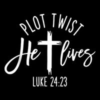 Plot Twist He Lives Cross Funny Christian Easter Day Button