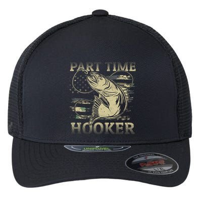 Part Time Hooker Fisher Funny Fishing Cute Gift Flexfit Unipanel Trucker Cap