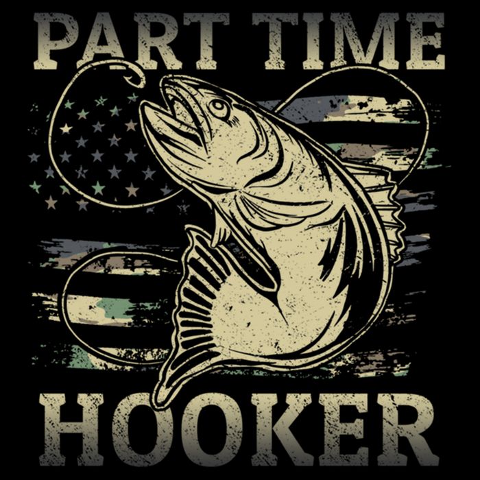 Part Time Hooker Fisher Funny Fishing Cute Gift Cooling Performance Crew T-Shirt