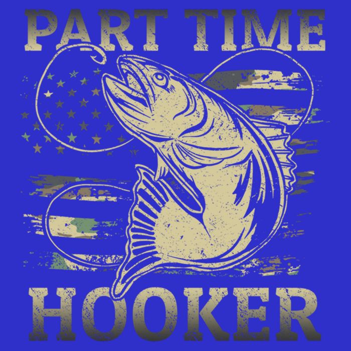 Part Time Hooker Fisher Funny Fishing Cute Gift Ladies Long Sleeve Shirt