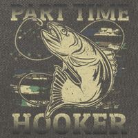 Part Time Hooker Fisher Funny Fishing Cute Gift Cotton Canvas Backpack