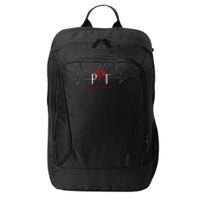 Physical Therapy Heartbeat Gift For Physical Therapist City Backpack