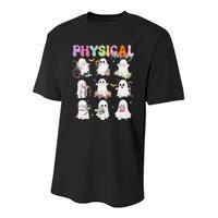 Physical Therapy Halloween Boo Ghost Spooky Season Youth Performance Sprint T-Shirt