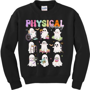 Physical Therapy Halloween Boo Ghost Spooky Season Kids Sweatshirt