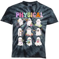 Physical Therapy Halloween Boo Ghost Spooky Season Kids Tie-Dye T-Shirt