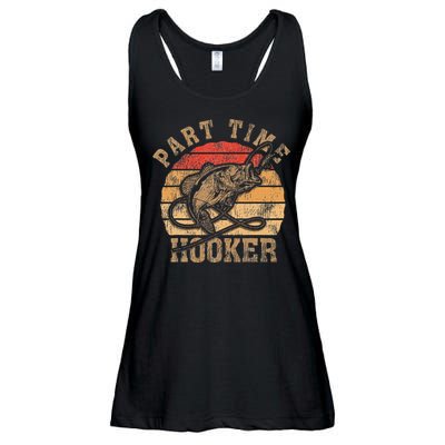 Part Time Hooker Funny Fishermen Sarcastic Joke For Dad Ladies Essential Flowy Tank