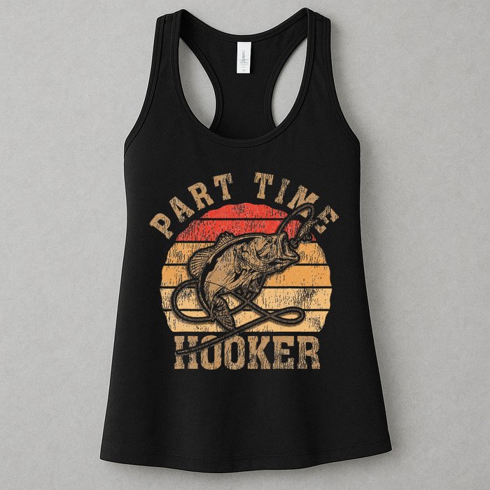 Part Time Hooker Funny Fishermen Sarcastic Joke For Dad Womens Tank Top