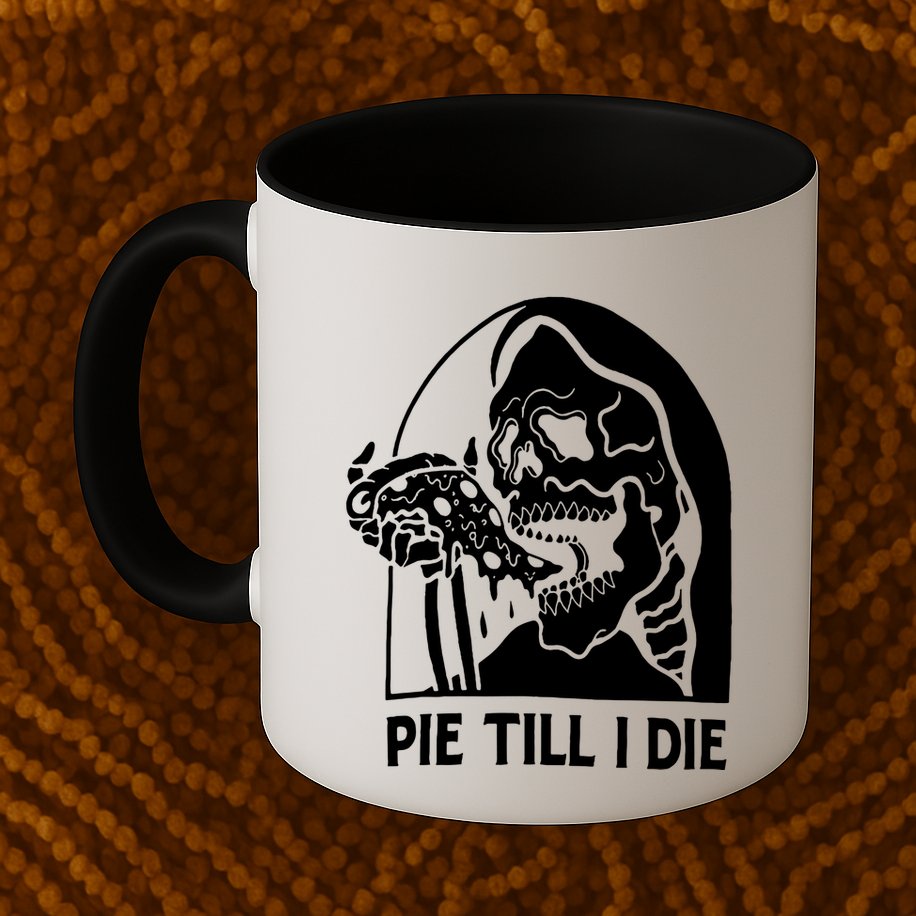 Pie Til I Die Grim Reaper Mug