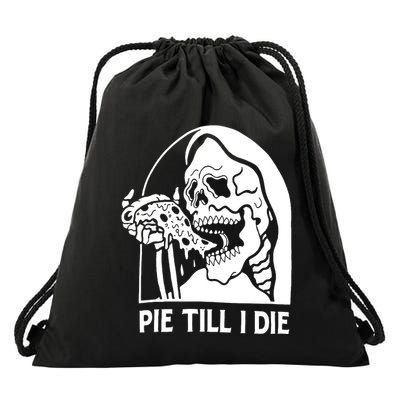 Pie Til I Die Grim Reaper Drawstring Bag