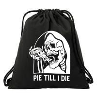 Pie Til I Die Grim Reaper Drawstring Bag