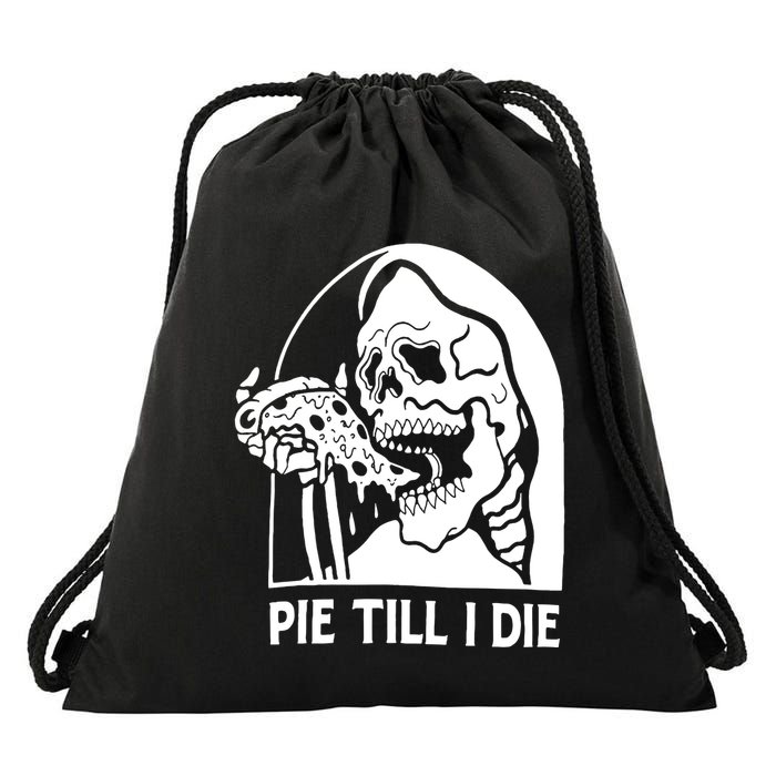 Pie Til I Die Grim Reaper Drawstring Bag