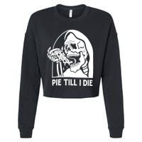 Pie Til I Die Grim Reaper Cropped Pullover Crew