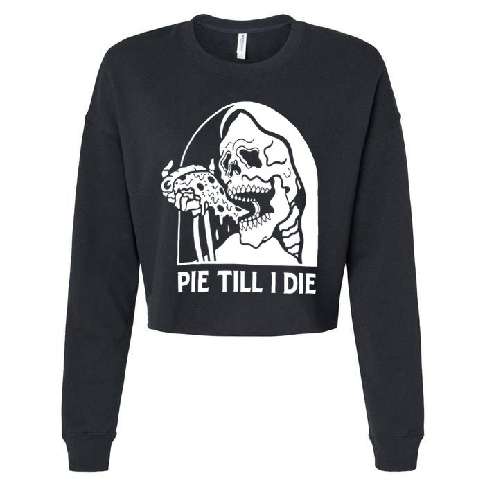 Pie Til I Die Grim Reaper Cropped Pullover Crew