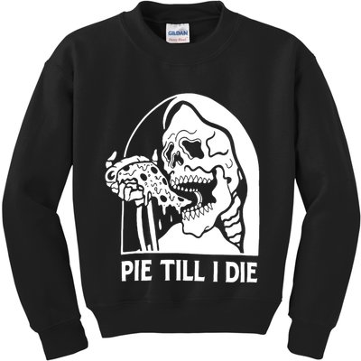 Pie Til I Die Grim Reaper Kids Sweatshirt