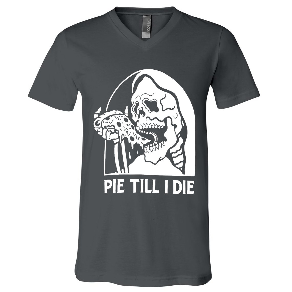 Pie Til I Die Grim Reaper V-Neck T-Shirt