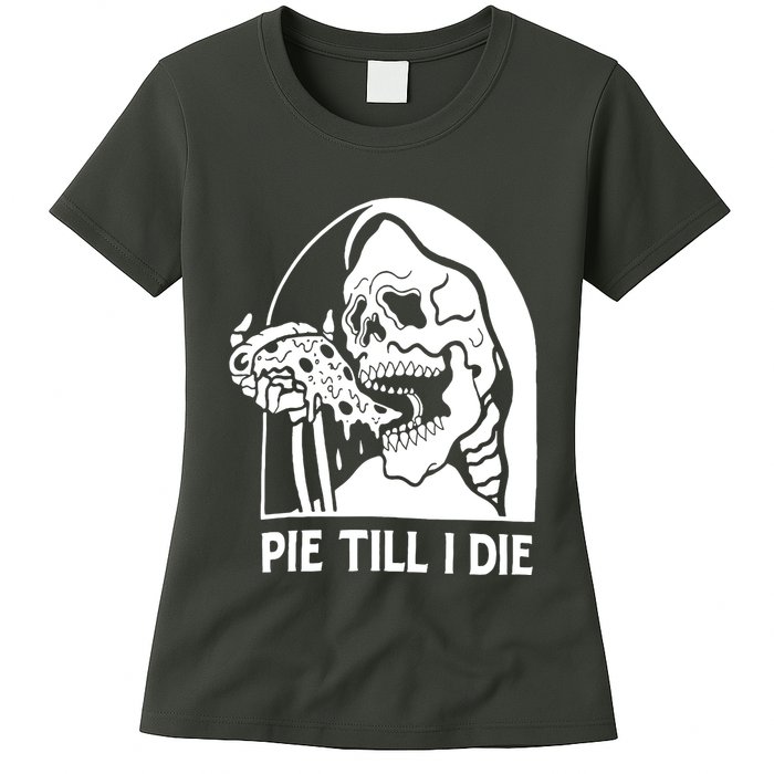 Pie Til I Die Grim Reaper Womens T-Shirt