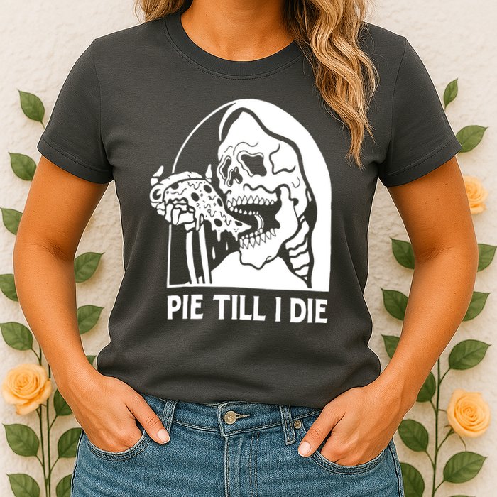 Pie Til I Die Grim Reaper Womens T-Shirt